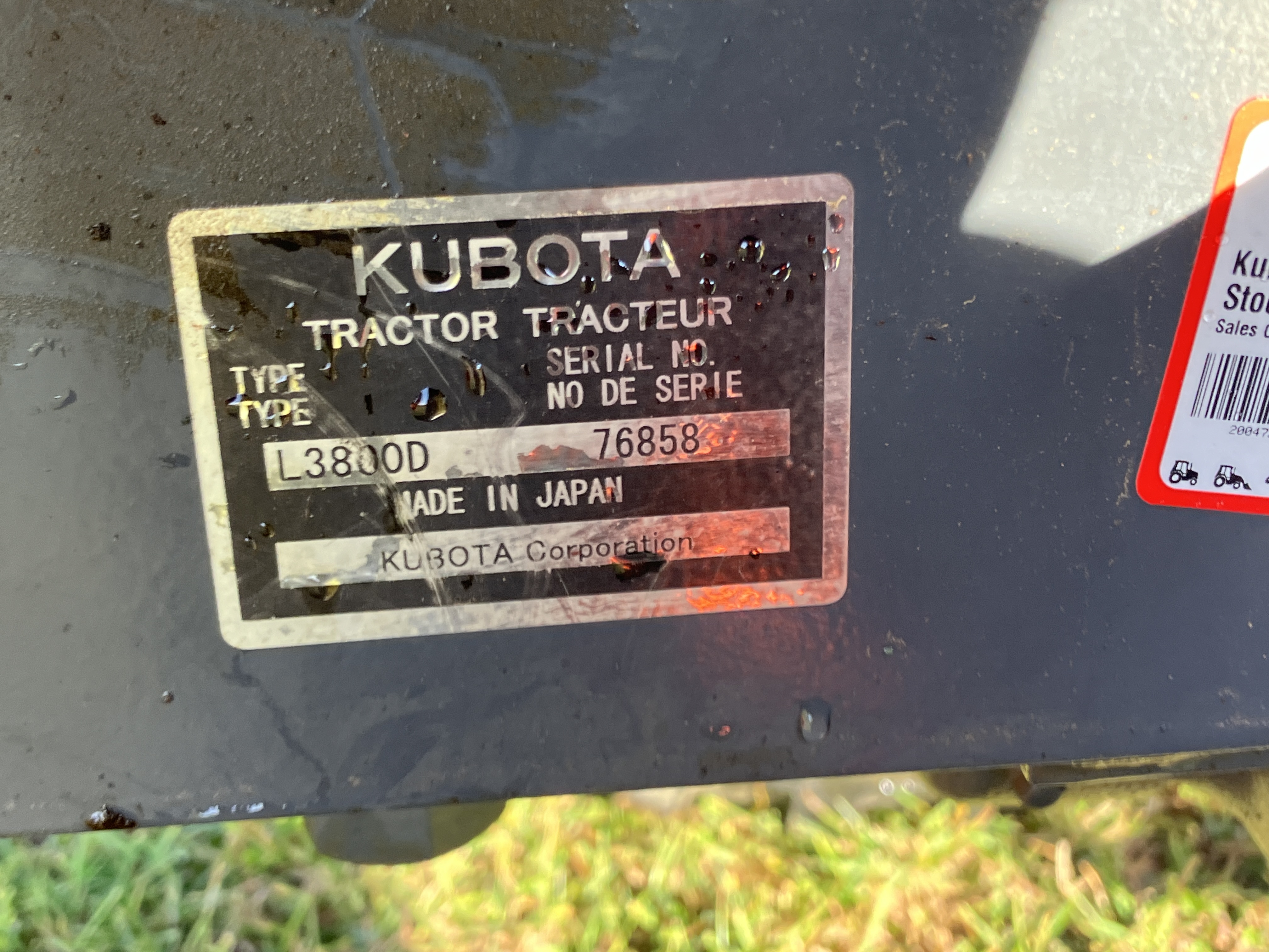 Kubota L3800