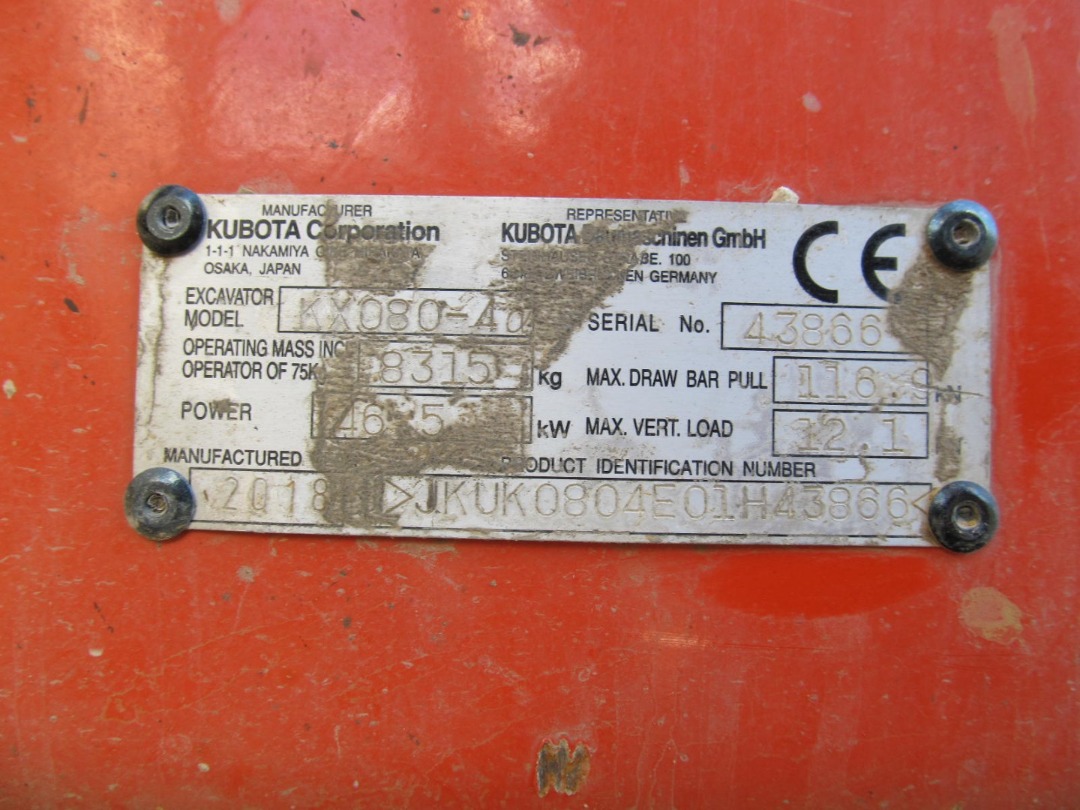 Kubota KX080-4
