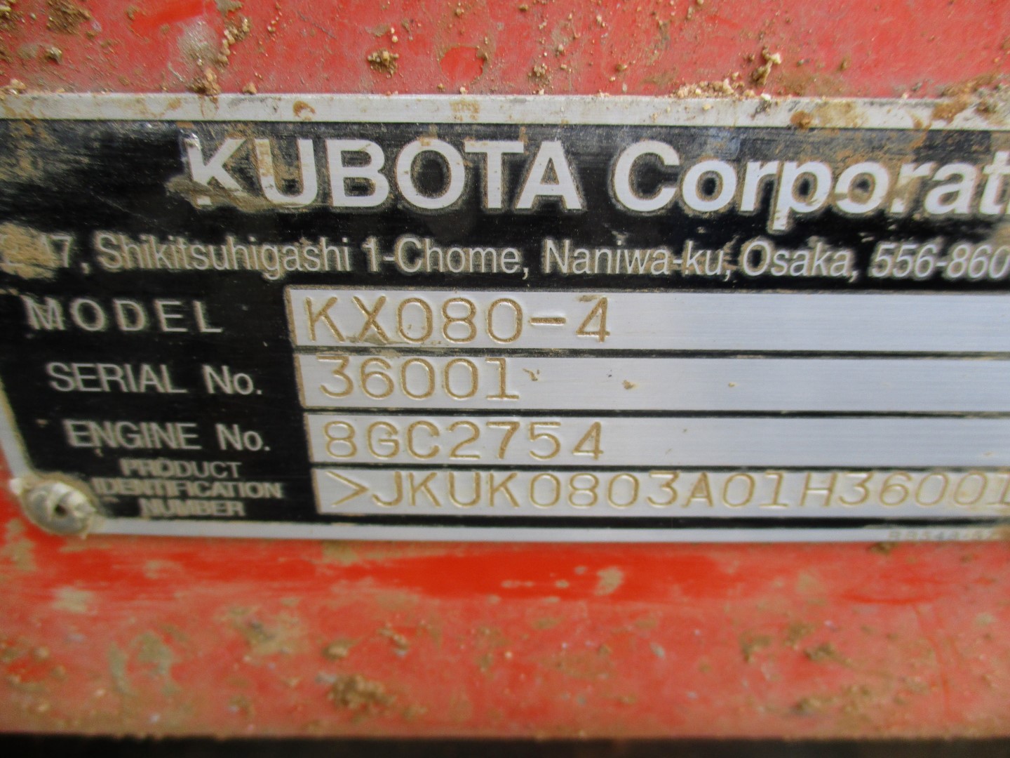 Kubota KX080-4R3