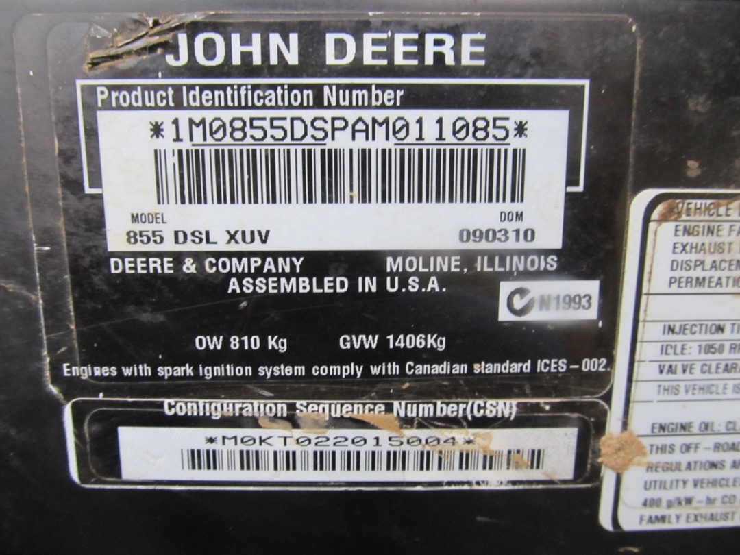 John Deere 855