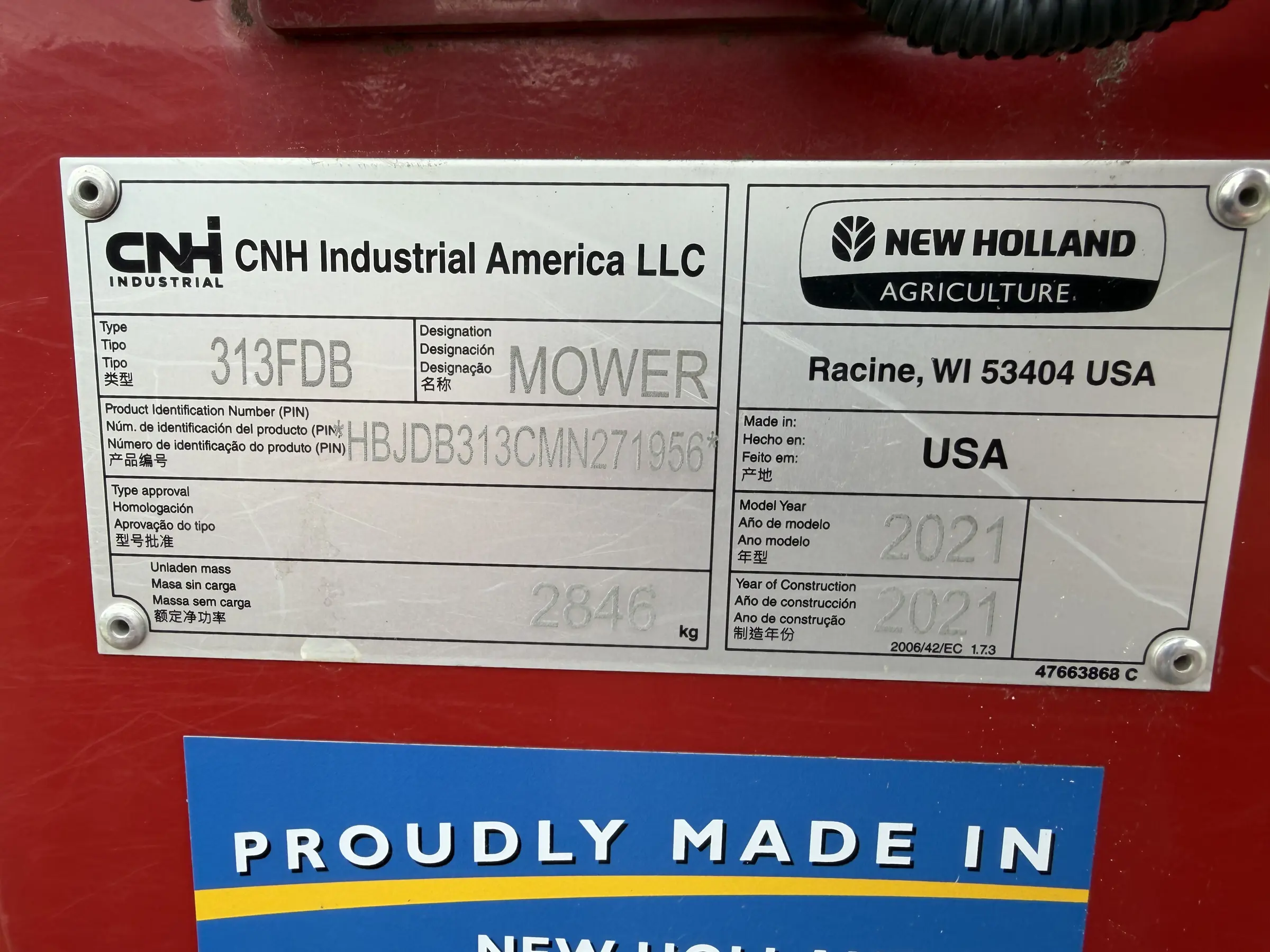 New Holland DB313F