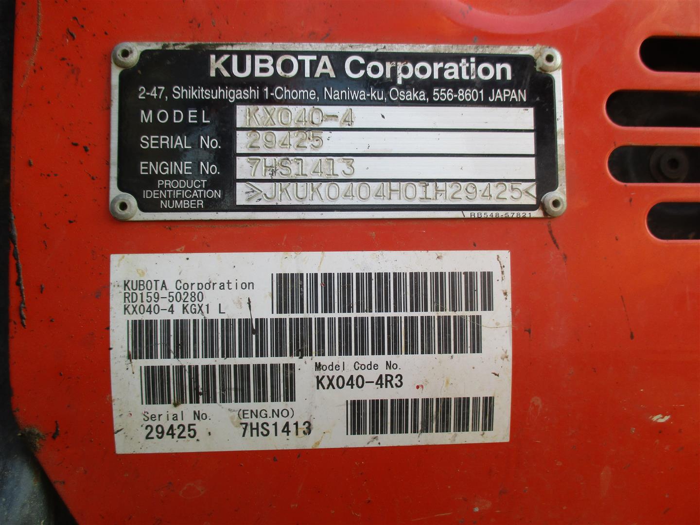 Kubota KX040-4R3