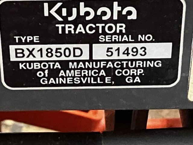 Kubota BX1850TV5