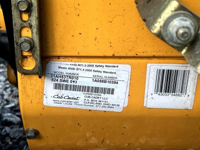 Part Number: Cub Cadet 524SWE