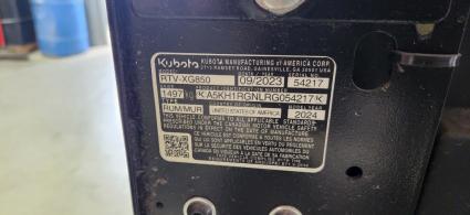 Part Number: Kubota RTVXG850WA24