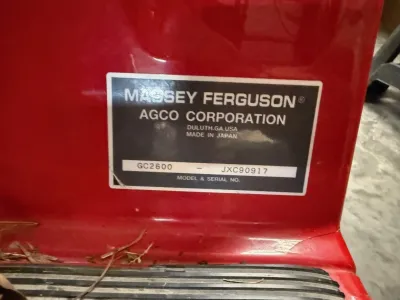 Part Number: Massey Ferguson GC2600