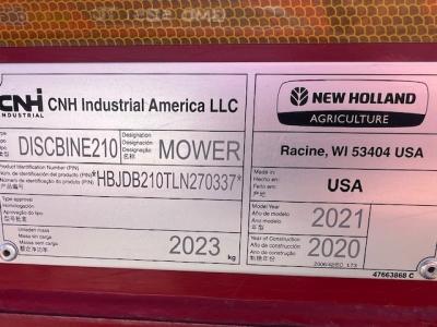 Part Number: New Holland DISCBINE 210SSW