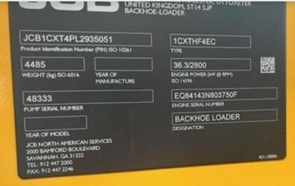 Part Number: JCB 1CXT