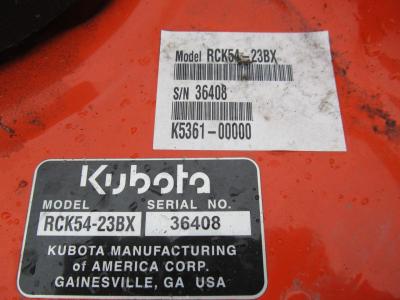 Part Number: Kubota RCK54-23BX