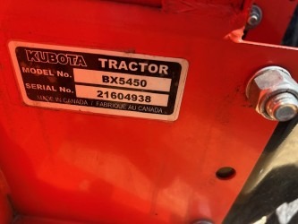 Part Number: Kubota BX5450