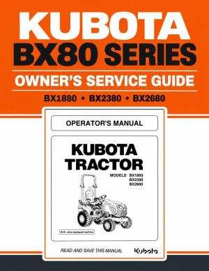 Kubota BX1880, BX2380, BX2680 Engine Start System Check