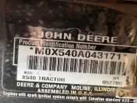 John Deere X540