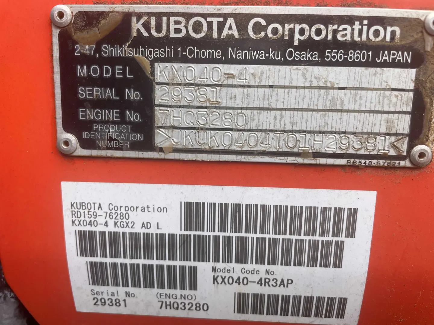 Kubota KX040-4R3AP