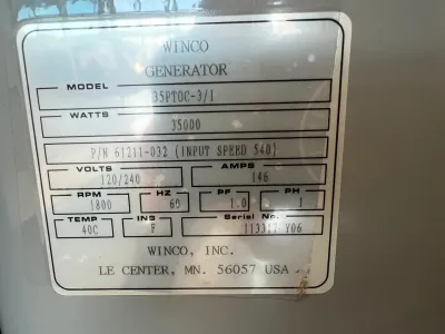 Part Number: Winco 35 PTO