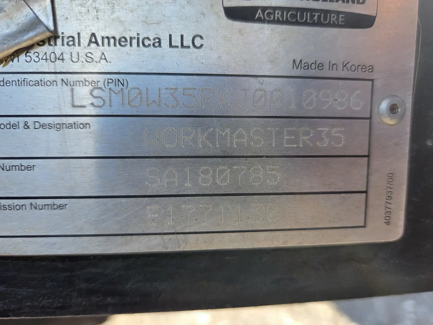 New Holland WORKMASTER 35