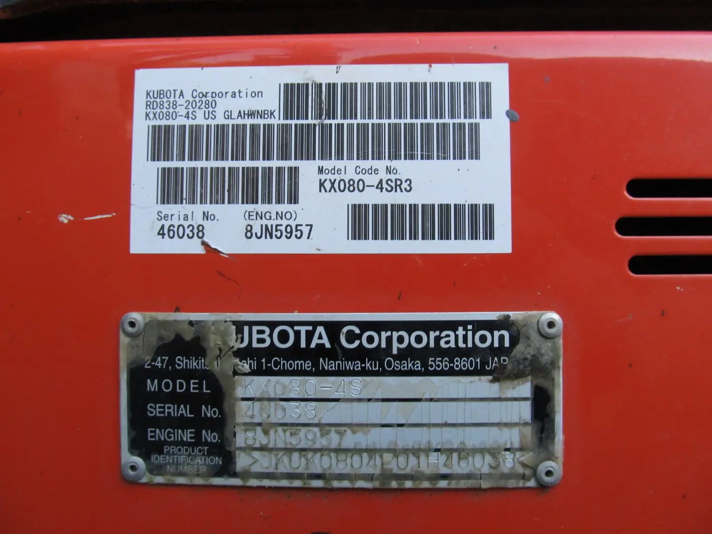 Kubota KX080-4SR3