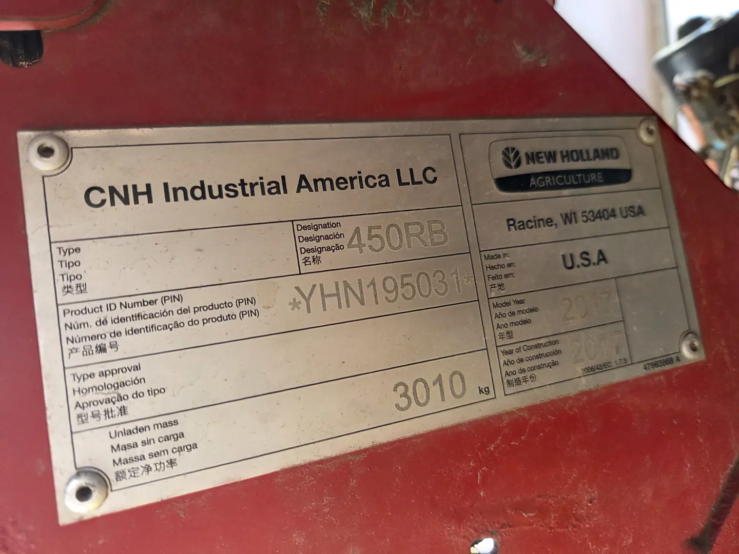 New Holland ROLL-BELT 450RC