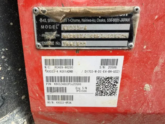 Kubota KX033-4R3A