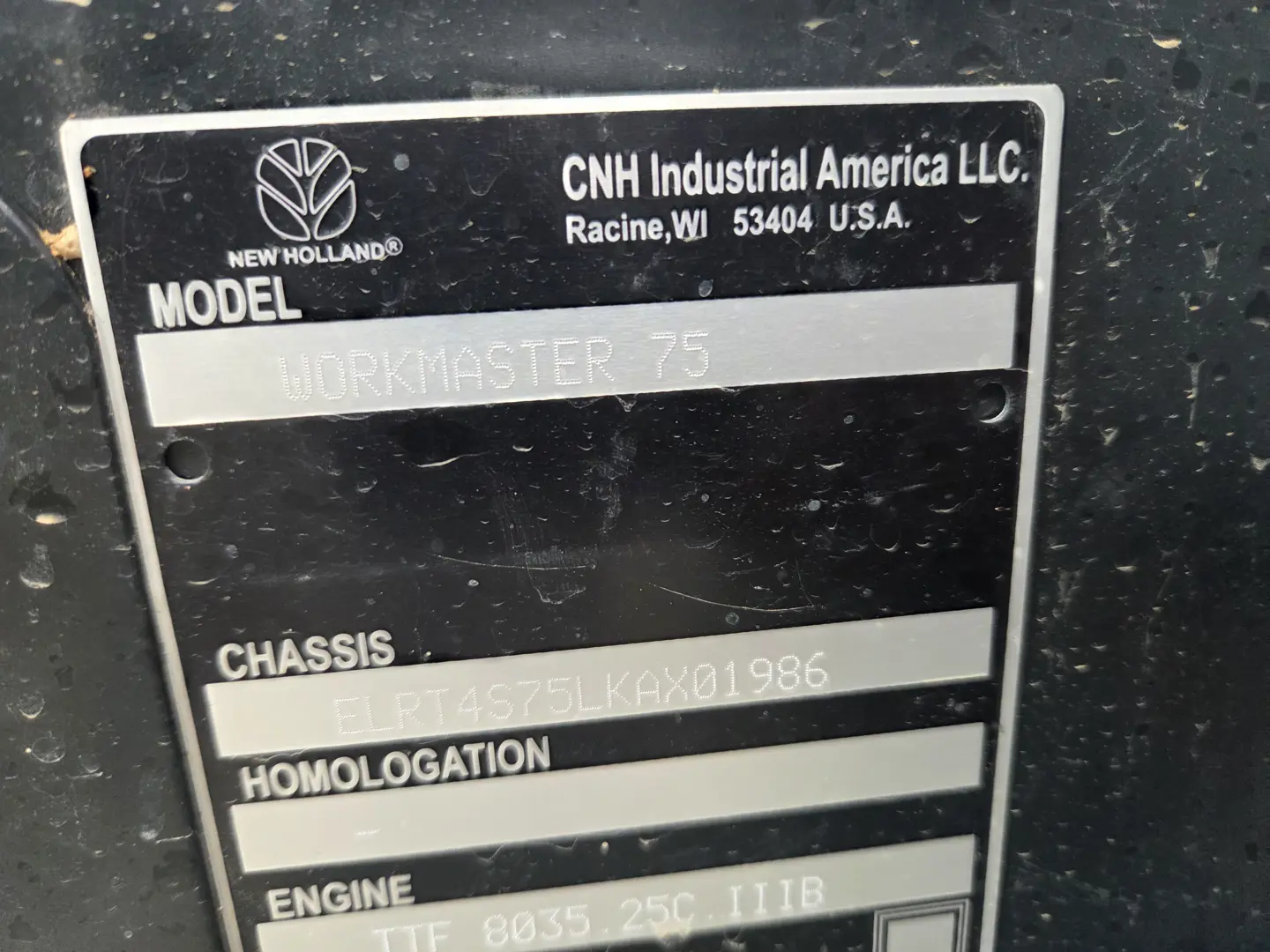 New Holland WORKMASTER 75 T4A