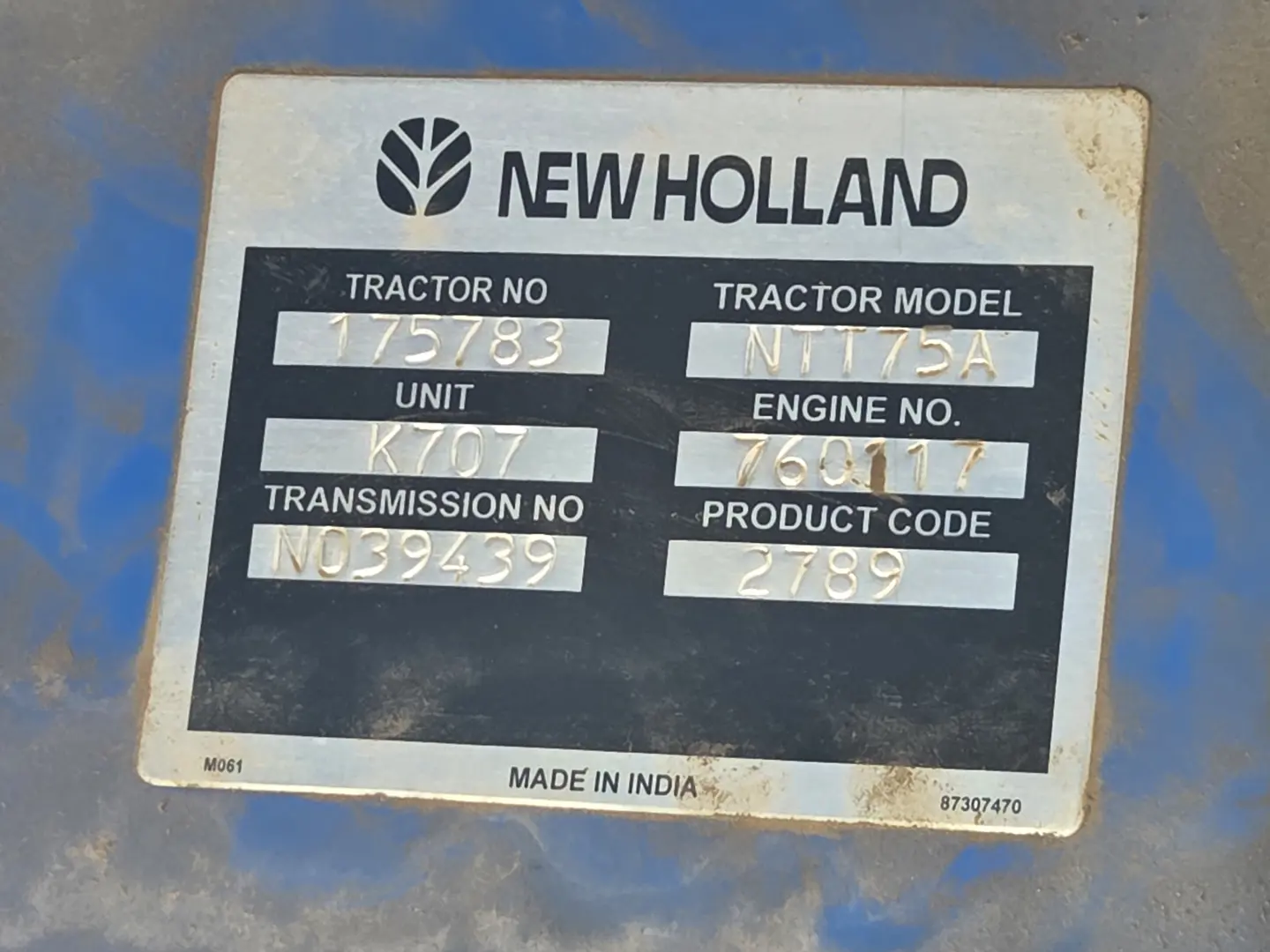 New Holland TT75A